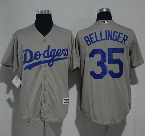 Dodgers #35 Cody Bellinger Grey New Cool Base Stitched MLB Jersey
